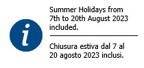 Summer closure 2023